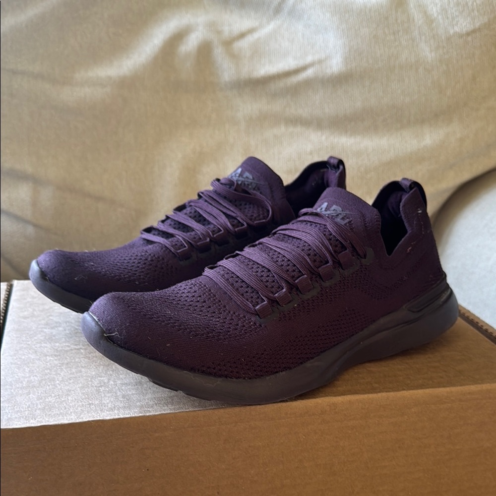 APL Purple Sneakers Knit Upper Cushioned Sole
